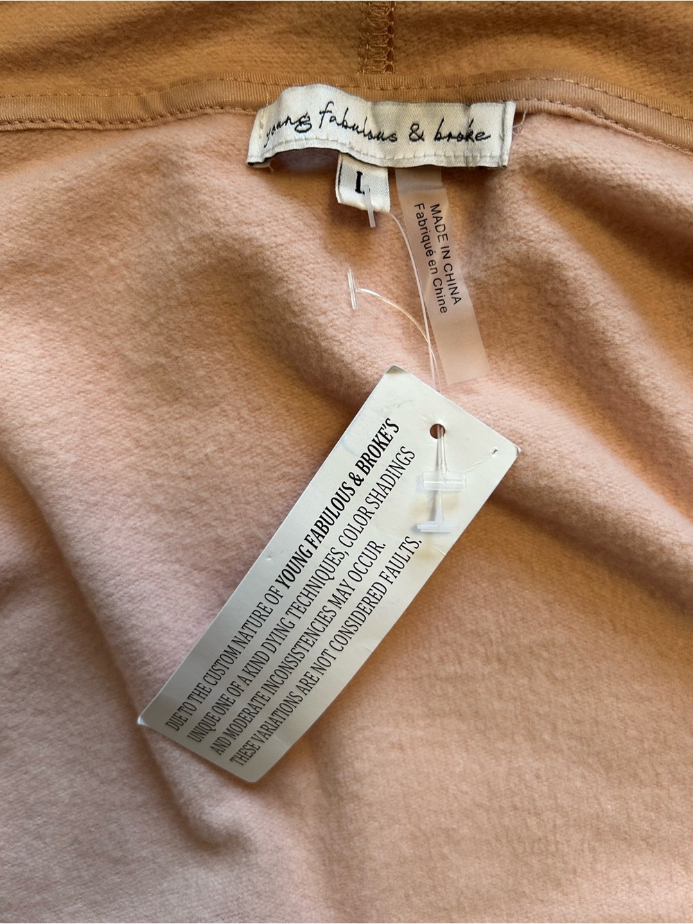 NWT - Young Fabulous & Broke Shawl Collared Jacket w Hood in Dusty Pink. - Picture 6 of 12